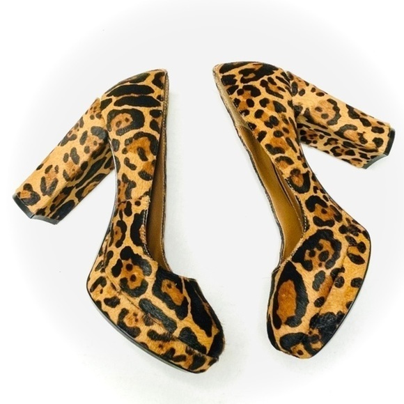 CALVIN Klein Monika Leopard Calf Hair Platforms - Picture 10 of 14